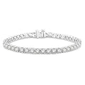 9 Ctw Round Cut Diamond Tennis Bracelet in 14K White Gold