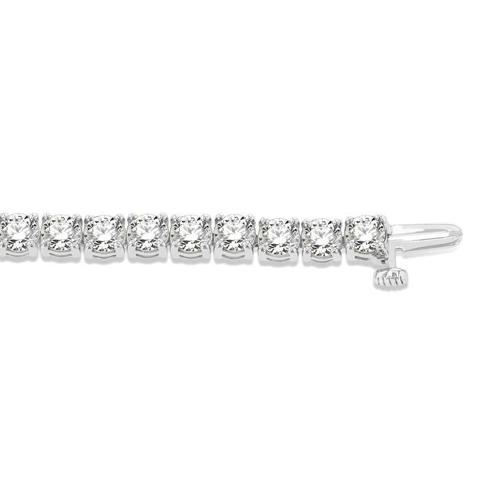 9 Ctw Round Cut Diamond Tennis Bracelet in 14K White Gold