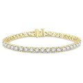 9 Ctw Round Cut Diamond Tennis Bracelet in 14K Yellow Gold
