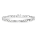 10 Ctw Round Cut Diamond Tennis Bracelet in 14K White Gold