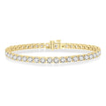 10 Ctw Round Cut Diamond Tennis Bracelet in 14K Yellow Gold