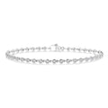 1 Ctw Bezel Set Round Cut Diamond Tennis Bracelet in 14K White Gold