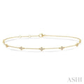 Clover Diamond Station Chain Bracelet