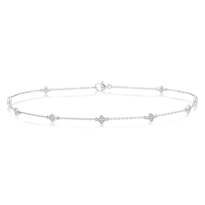 Clover Diamond Station Chain Anklet