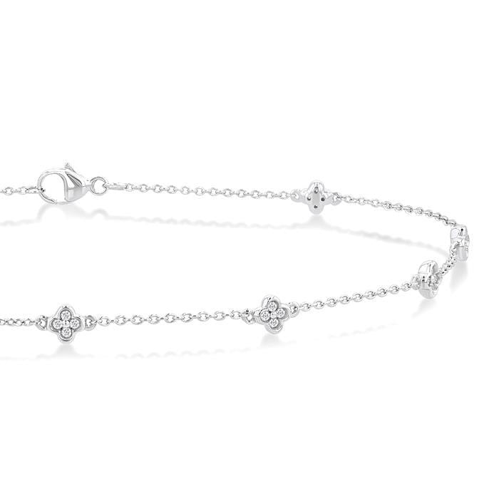 Clover Diamond Station Chain Anklet