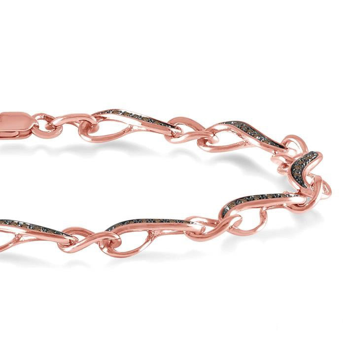 Infinity Champagne Diamond Fashion Bracelet