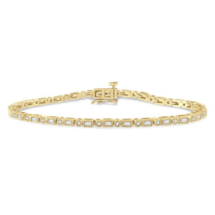Aurelia Quarry Zenith Baguette Diamond Fashion Bracelet