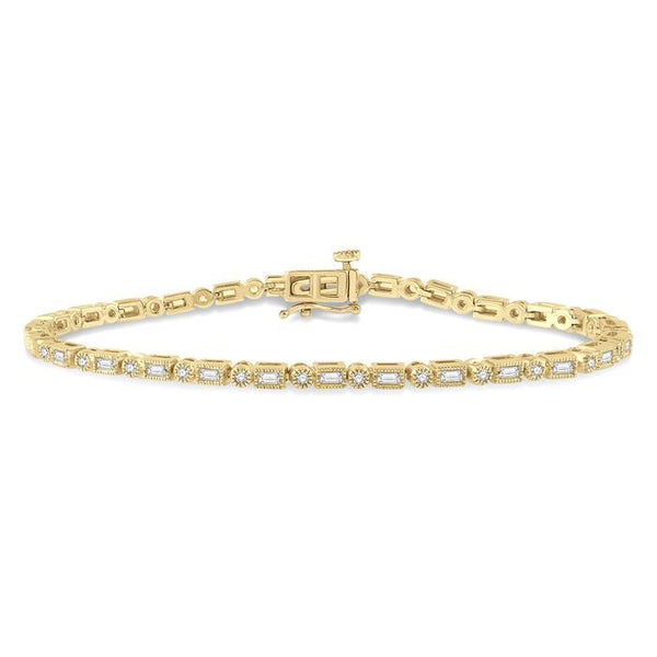 Aurelia Quarry Zenith Baguette Diamond Fashion Bracelet
