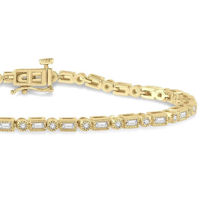 Aurelia Quarry Zenith Baguette Diamond Fashion Bracelet