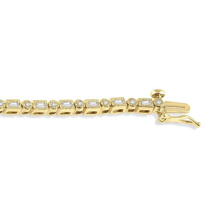 Aurelia Quarry Zenith Baguette Diamond Fashion Bracelet
