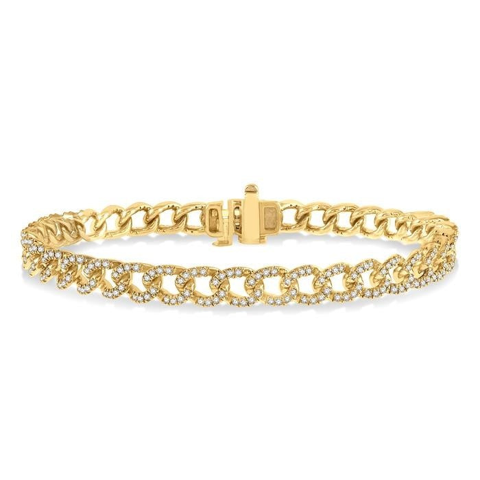 Curb & Cuban Diamond Fashion Bracelet