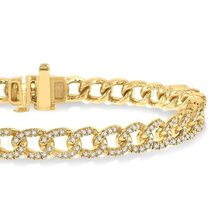 Curb & Cuban Diamond Fashion Bracelet