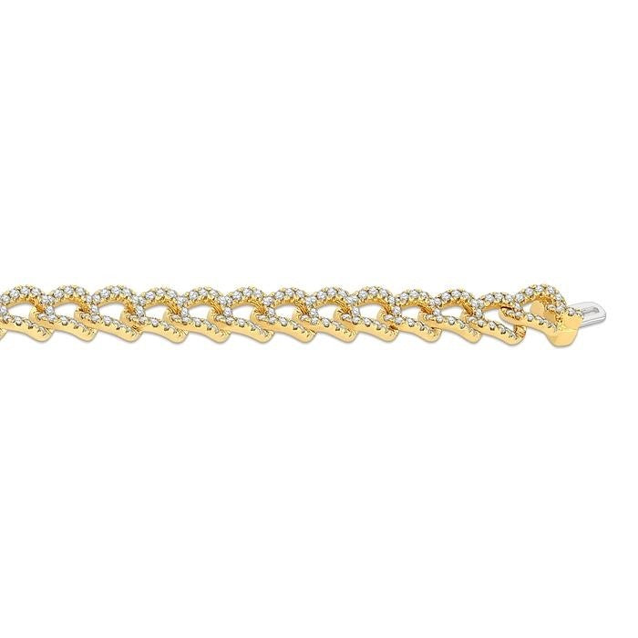 Curb & Cuban Diamond Fashion Bracelet
