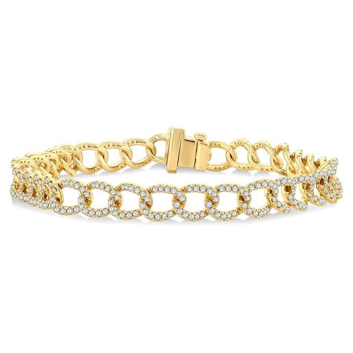 Curb & Cuban Diamond Fashion Bracelet