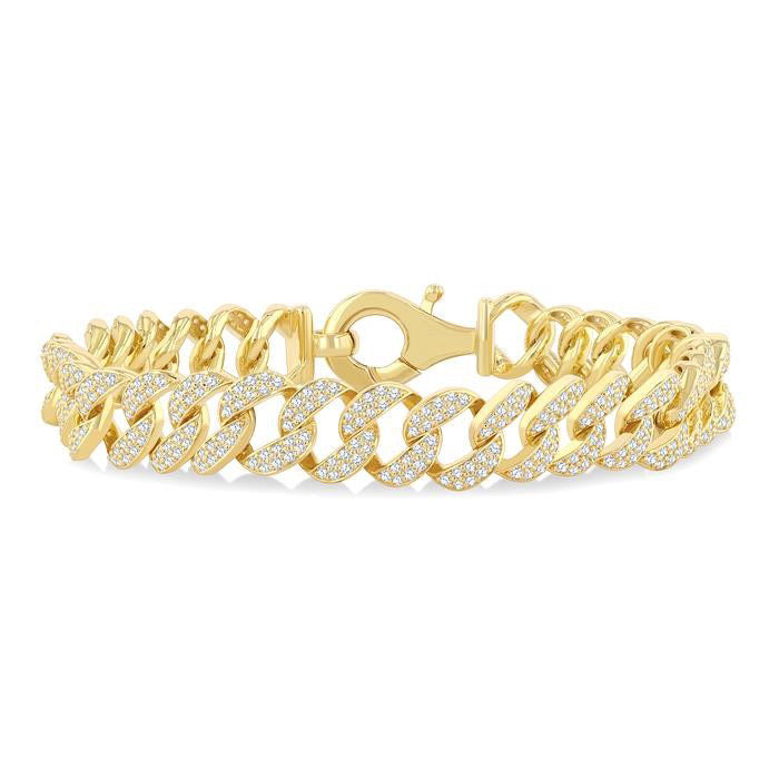 Curb & Cuban Diamond Fashion Bracelet