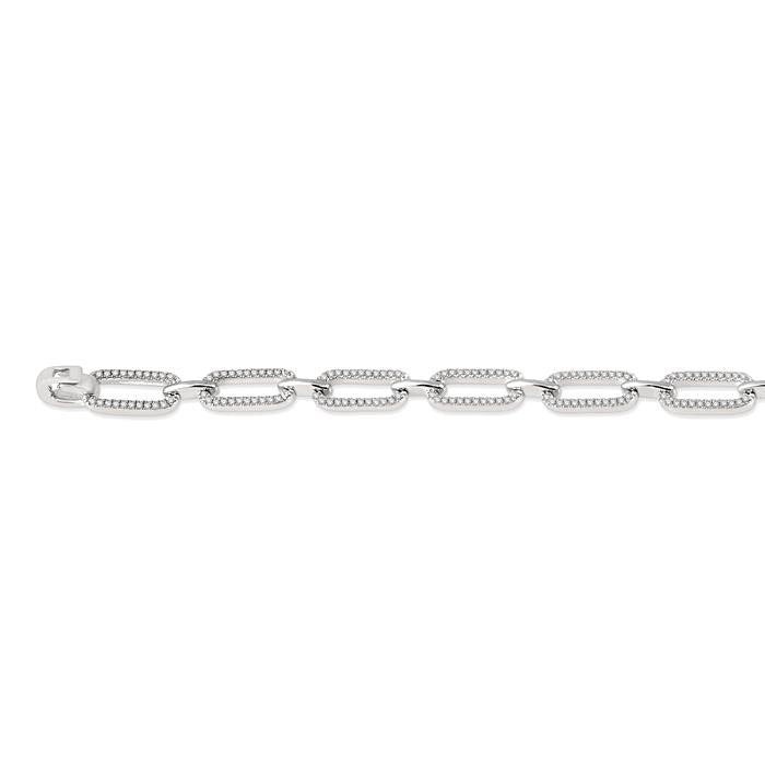 Paperclip Diamond Fashion Bracelet