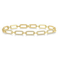 Paperclip Diamond Fashion Bracelet