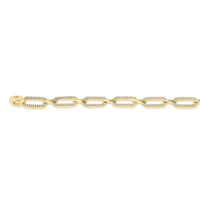 Paperclip Diamond Fashion Bracelet