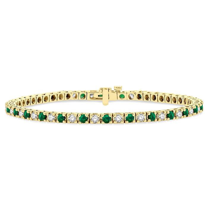 Isolde Quarry Myth Alternate Gemstone & Diamond Tennis Bracelet