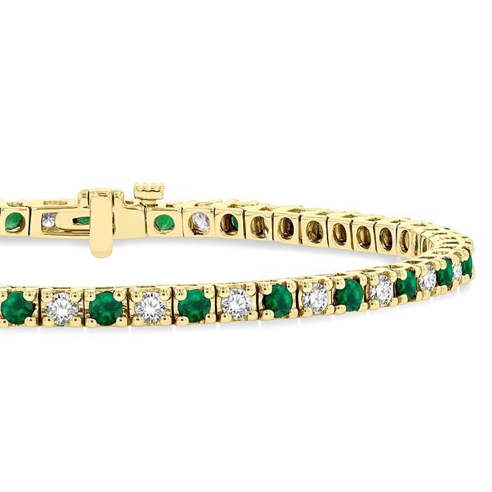 Isolde Quarry Myth Alternate Gemstone & Diamond Tennis Bracelet