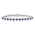Oval Shape Gemstone & Halo Diamond Bracelet