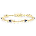 Oval Shape Gemstone & Diamond Bracelet