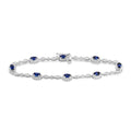 Oval Shape Gemstone & Halo Diamond Bracelet