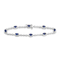 Oval Shape Gemstone & Halo Diamond Bracelet