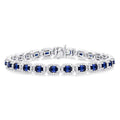 Aurelia Silhouette Aura Emerald Shape Gemstone & Halo Diamond Bracelet