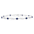 Oval Shape Gemstone & Diamond Bracelet