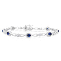 Oval Shape Gemstone & Diamond Fashion Bracelet