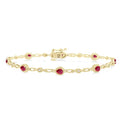 Pear Shape Gemstone & Diamond Fashion Bracelet