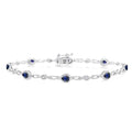 Pear Shape Gemstone & Diamond Fashion Bracelet