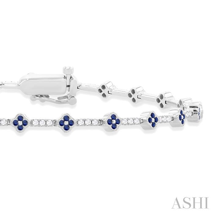Clover Gemstone & Diamond Bracelet