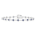 Bead Clover Gemstone & Diamond Bracelet