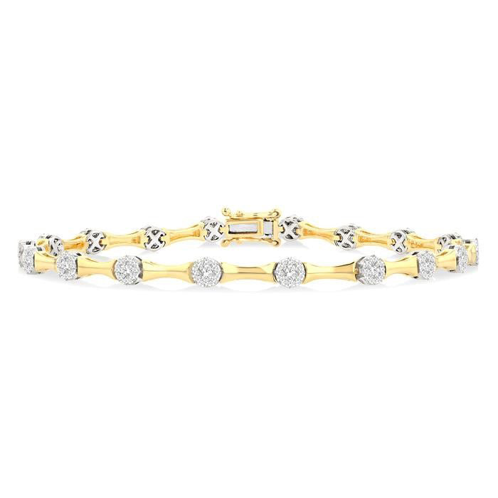 Shine Bright Diamond Fashion Bamboo Bracelet