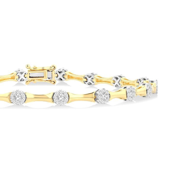 Shine Bright Diamond Fashion Bamboo Bracelet