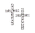 Diamond Cross Earrings