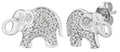 Diamond Elephant Earrings 