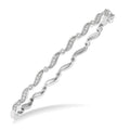 Wave Stackable Diamond Bangle