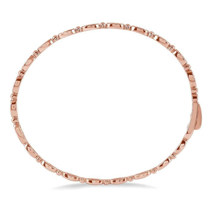Oval Shape Stackable Diamond Bangle