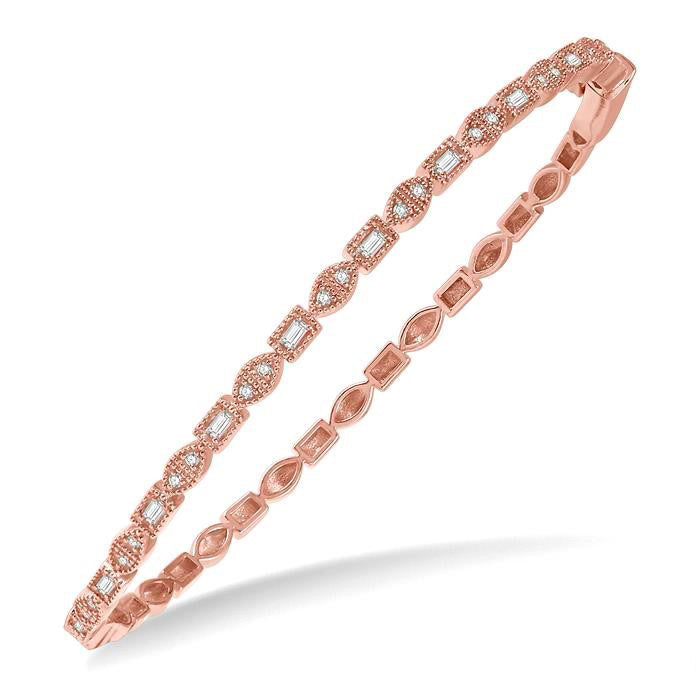 Stackable Baguette Diamond Bangle