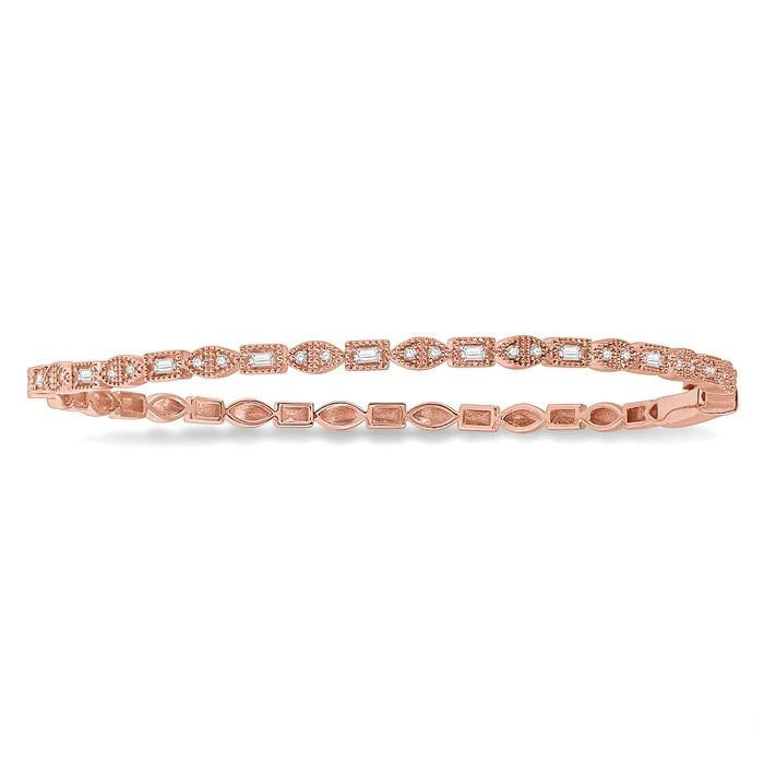 Stackable Baguette Diamond Bangle