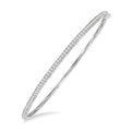 1/2 Ctw Slim Round Cut Diamond Bangle in 14K White Gold