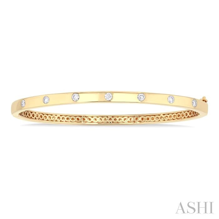 Flush Bezel Set Diamond Fashion Bangle