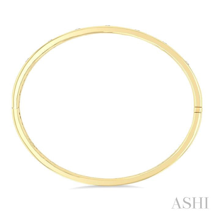 Flush Bezel Set Diamond Fashion Bangle