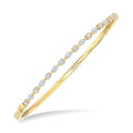 1 Ctw Marquise and Round Cut Diamond Fashion Bangle in 14K Yellow Gold