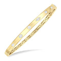 Mixed Shape Bezel Set Diamond Fashion Bangle