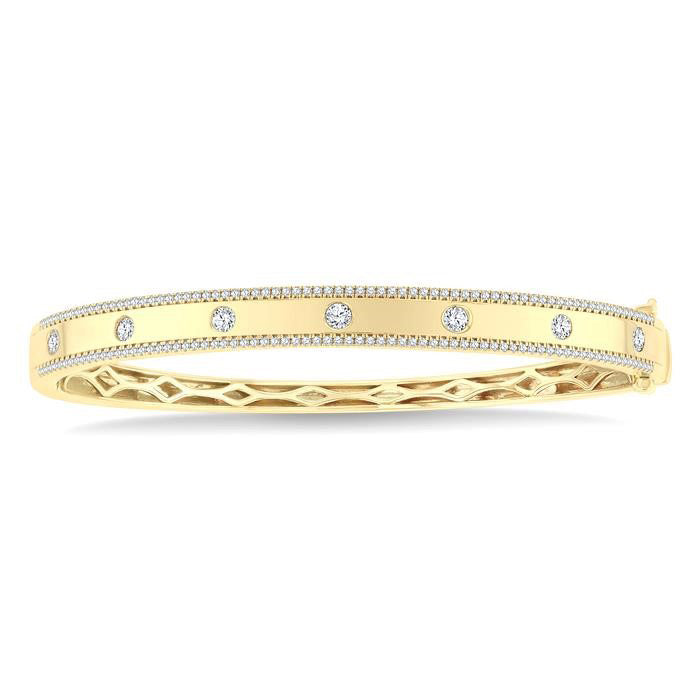 Bezel Set Diamond Fashion Bangle