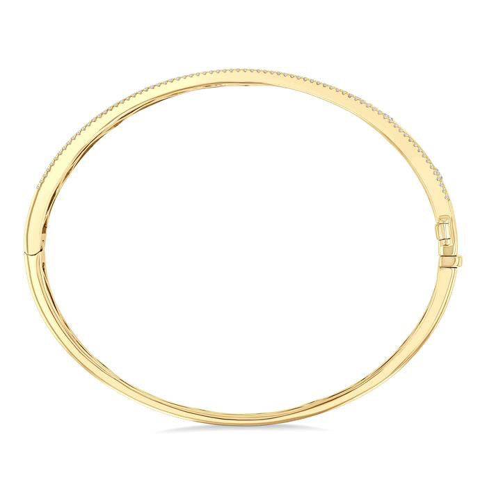 Bezel Set Diamond Fashion Bangle